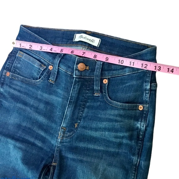 Madewell 9" High Rise Skinny Raw Hem Fitted Five Pocket Ultra Stretch Jeans - Picture 4 of 9